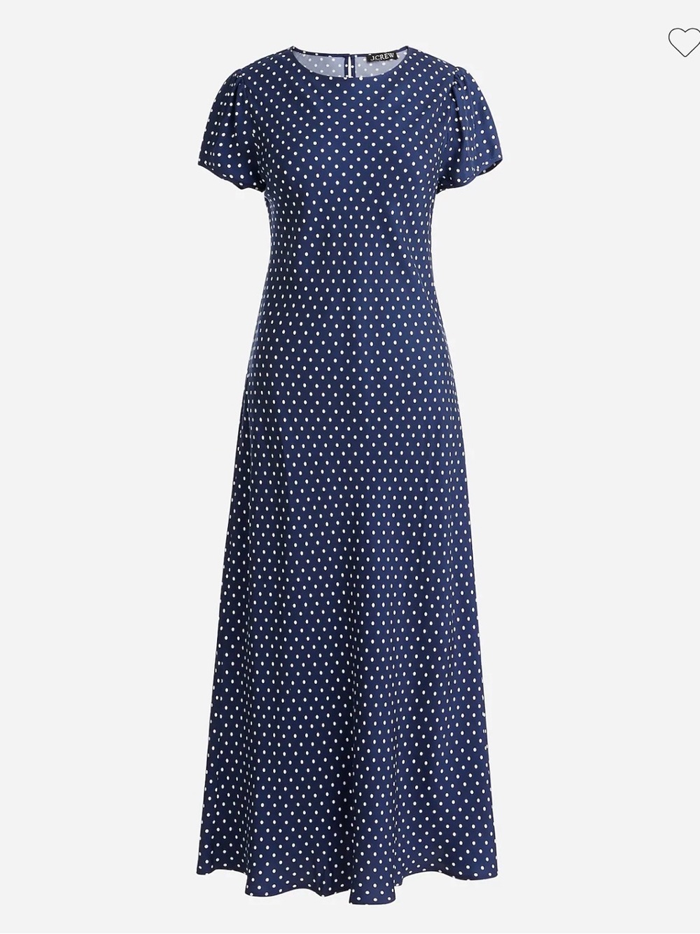 J.crew Jcrew Short-sleeve Gwyneth cupro-blend slip dress Becklow dot navy Sz 6